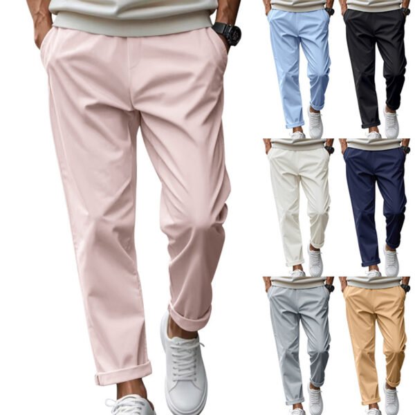Men's Casual Loose-Fit Pants with Pockets – Comfy, Quick-Drying, and Waist-Tie for an Easy Fit